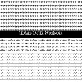 Leopard Easter Doodle Patchwork Set