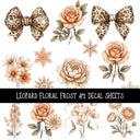 Leopard Floral Frost  Decal sheets 4 designs available