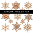 Leopard Floral Frost  Decal sheets 4 designs available