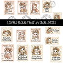 Leopard Floral Frost  Decal sheets 4 designs available