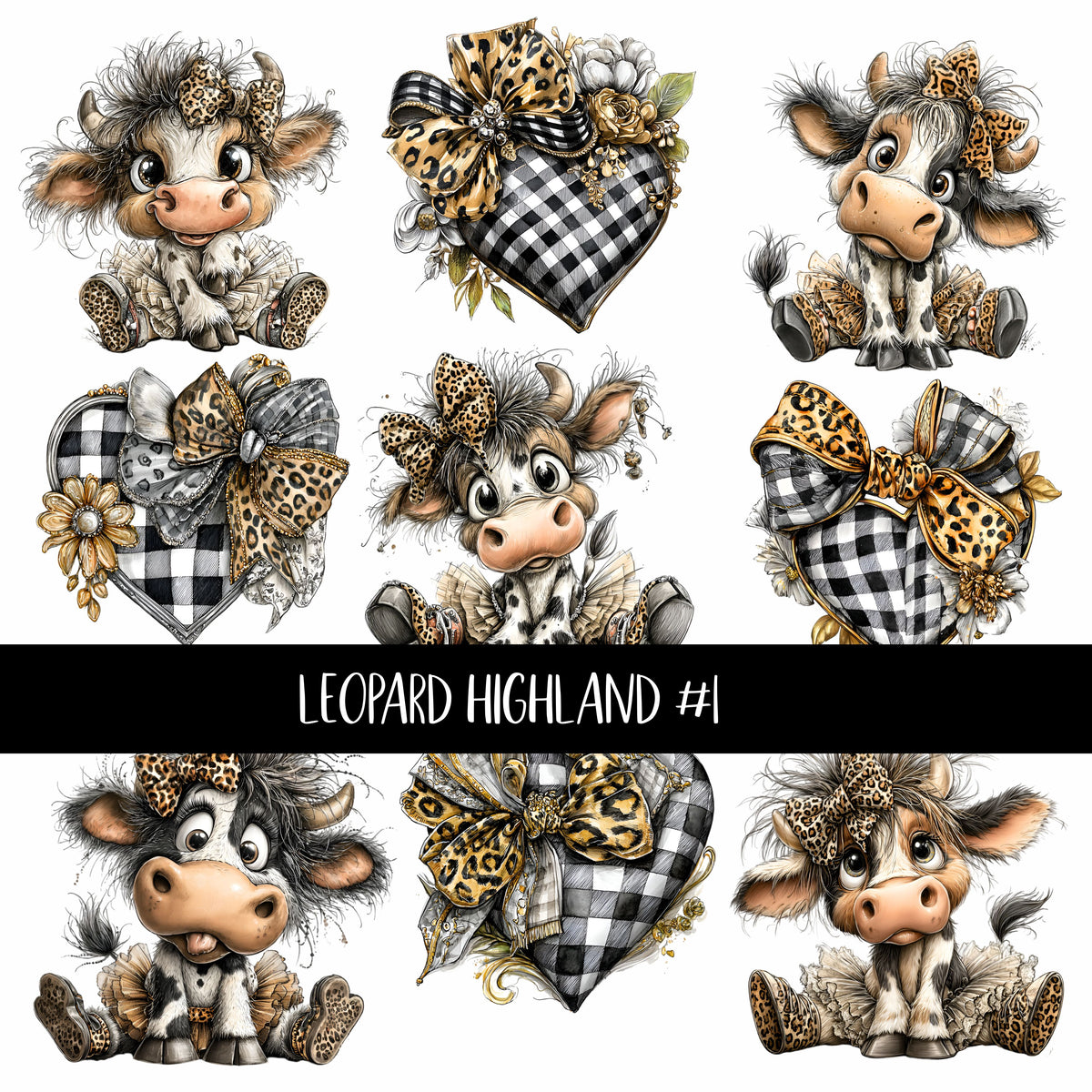 Leopard Highland UV Decal sheets 3 to choose from
