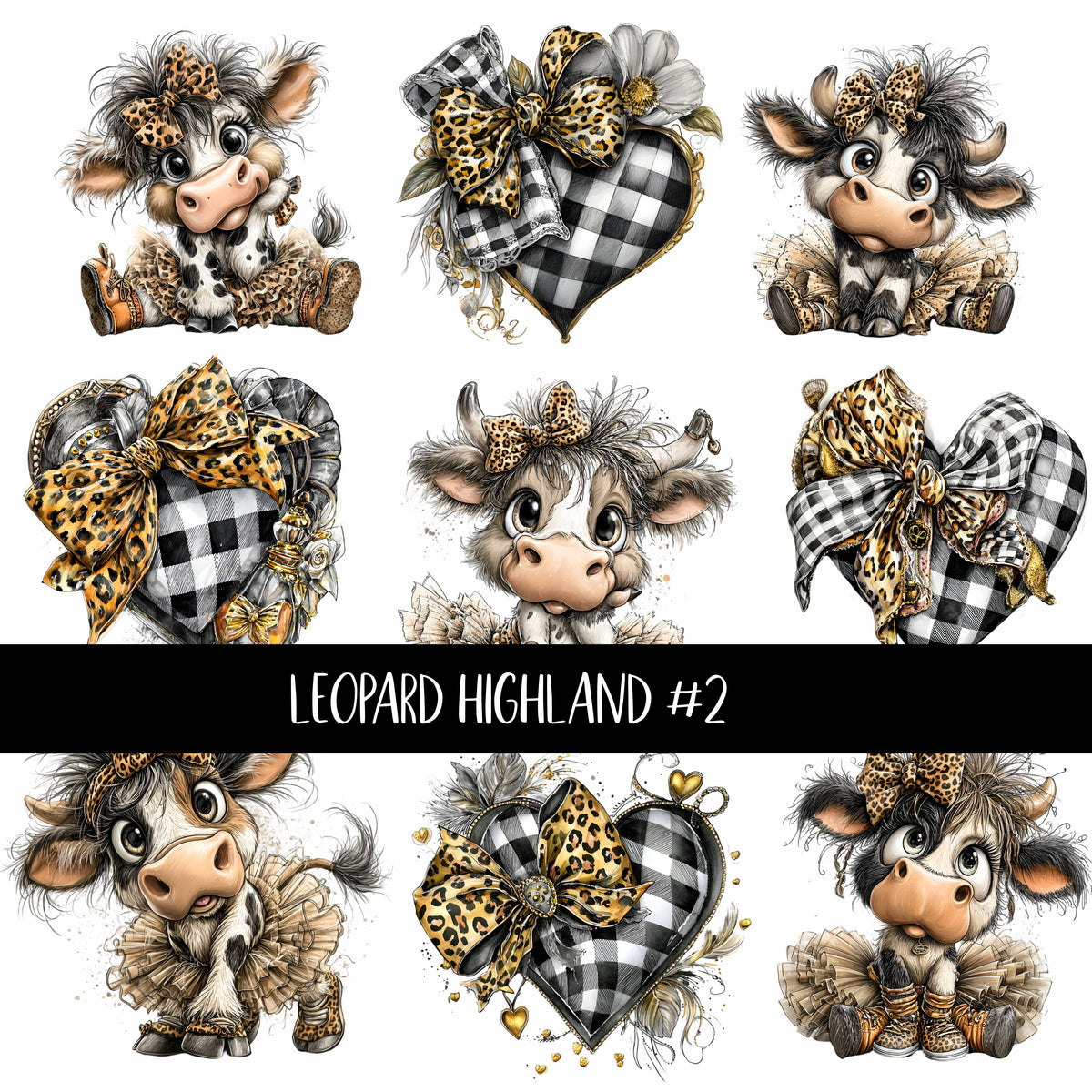 Leopard Highland UV Decal sheets 3 to choose from