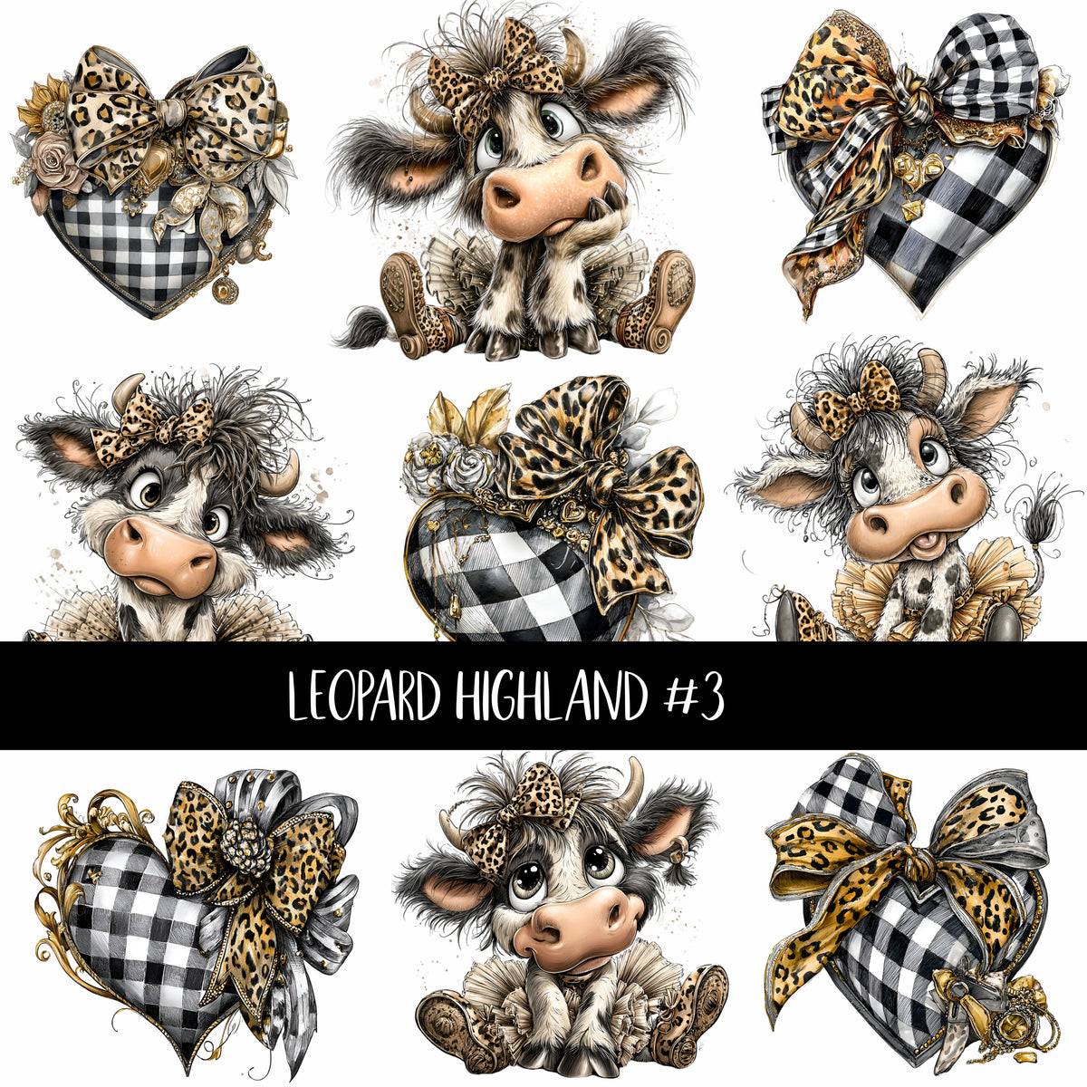 Leopard Highland UV Decal sheets 3 to choose from