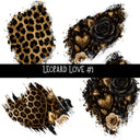 Leopard Love Torn Pages UV DTF Decal sheets 7 Designs available