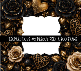 Leopard Love Precut Peek a Boo Frame vinyl tumbler wraps 5 designs