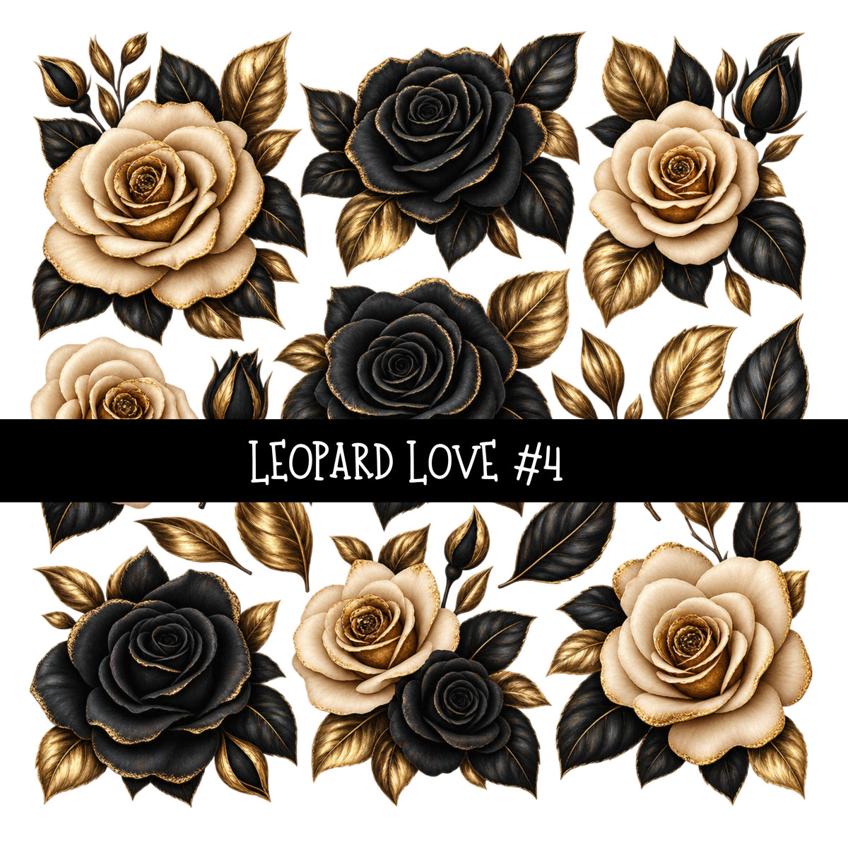 Leopard Love Torn Pages UV DTF Decal sheets 7 Designs available