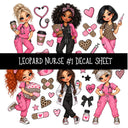 Leopard Nurse UV DTF Decal sheets 11 Designs available