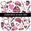 Leopard Nurse UV DTF Decal sheets 11 Designs available