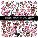 Leopard Nurse UV DTF Decal sheets 11 Designs available