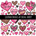 Leopard Nurse UV DTF Decal sheets 11 Designs available