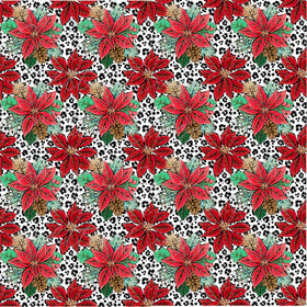 Leopard Poinsettia Vinyl