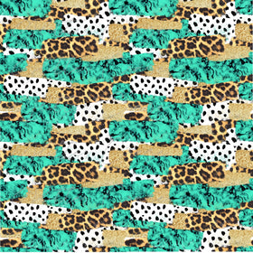 leopard Turquoise spots Adhesive Vinyl