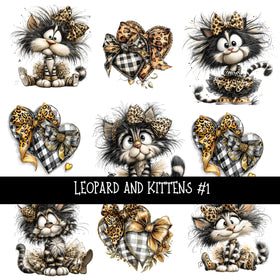 Leopard and Kittens UV Decal sheets 2 to choose from