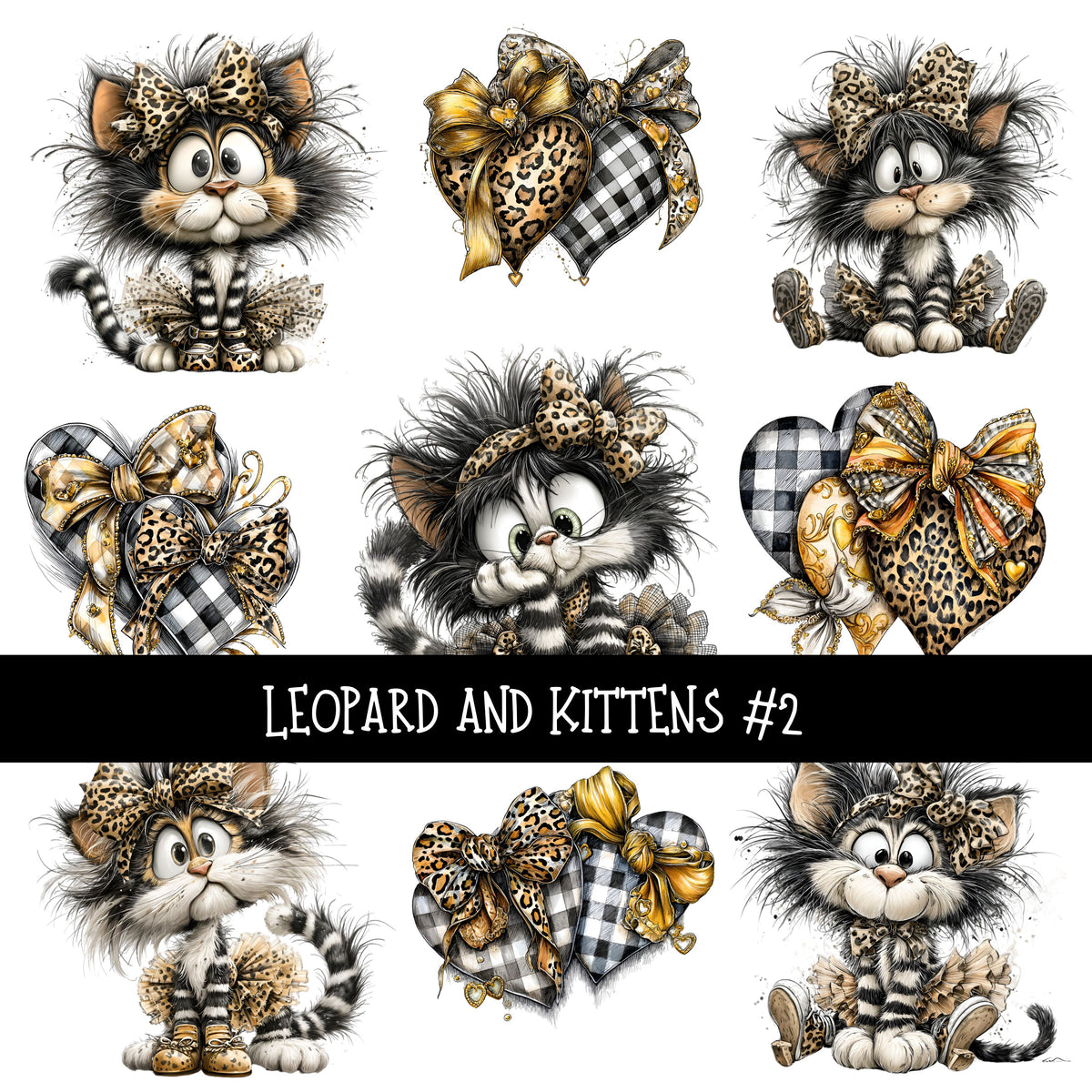 Leopard and Kittens UV Decal sheets 2 to choose from