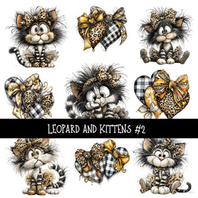 Leopard and Kittens UV Decal sheets 2 to choose from