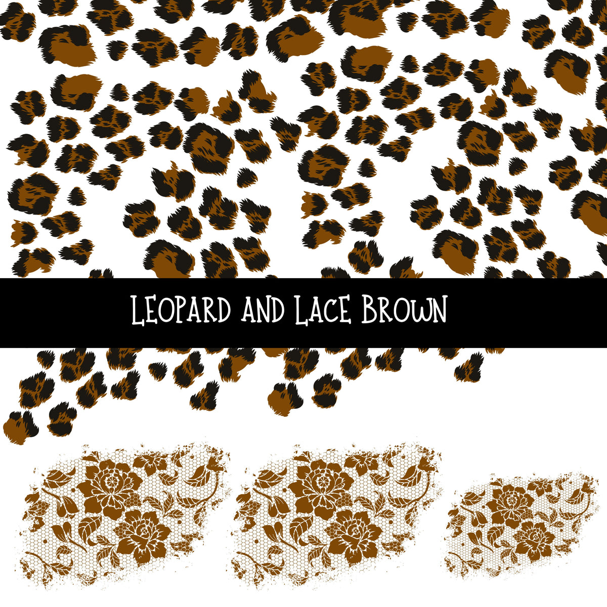 Leopard and Lace UV DTF Decal sheets 11 Color Options available