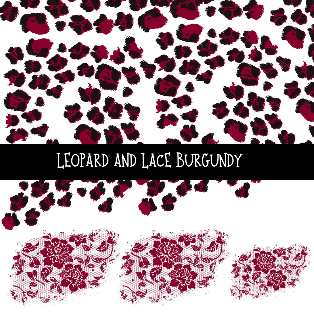 Leopard and Lace UV DTF Decal sheets 11 Color Options available