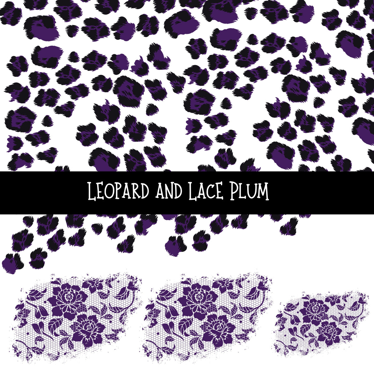 Leopard and Lace UV DTF Decal sheets 11 Color Options available
