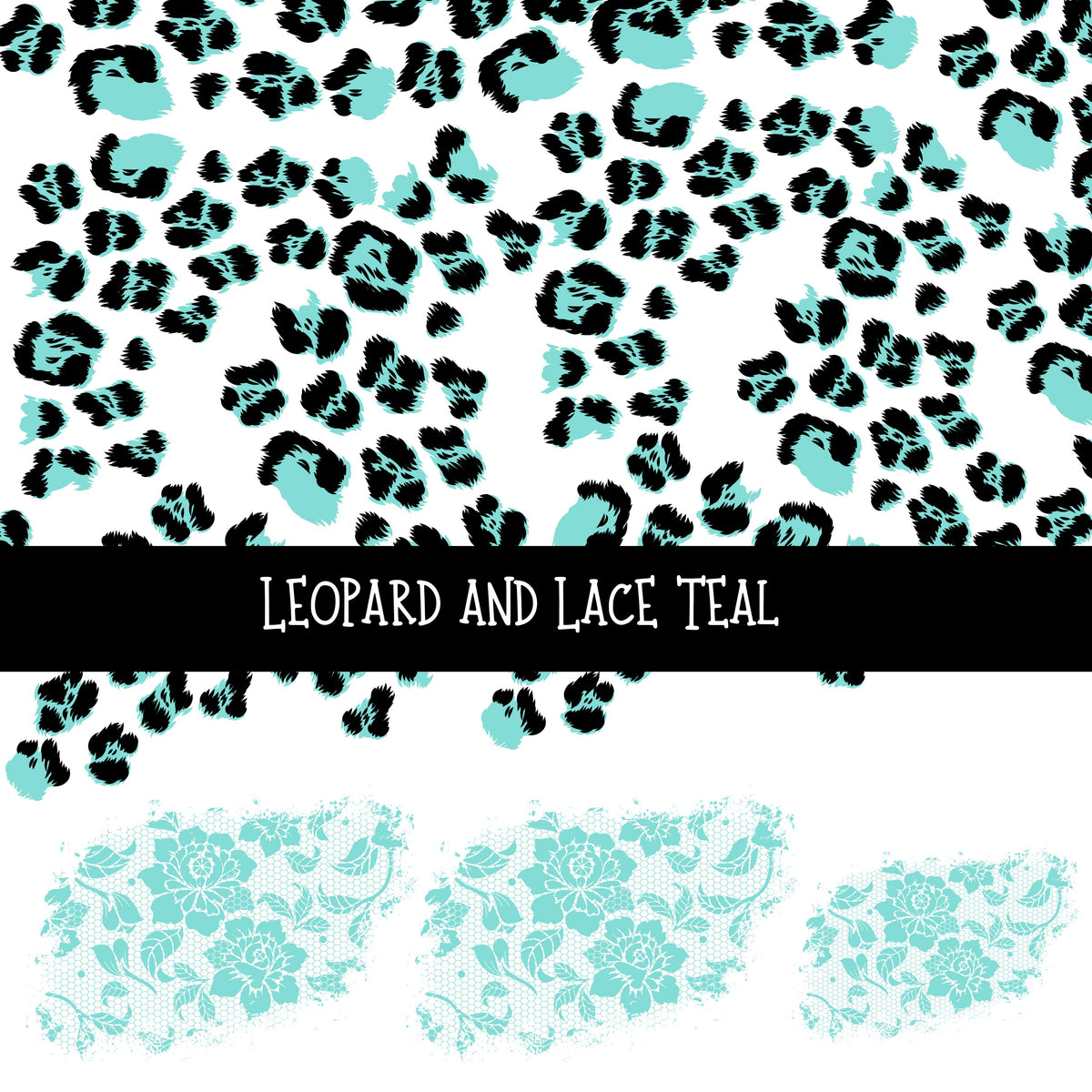 Leopard and Lace UV DTF Decal sheets 11 Color Options available