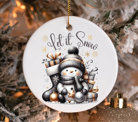 Let it snow available in UV DTF Decals and DTF Transfers