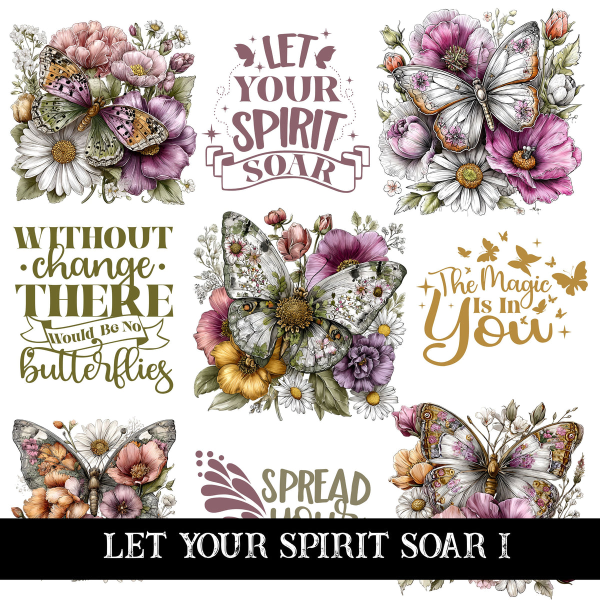 Let your spirit soar UV DTF Decal Sheets 2 design options