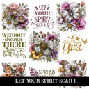 Let your spirit soar UV DTF Decal Sheets 2 design options