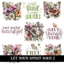 Let your spirit soar UV DTF Decal Sheets 2 design options