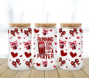 Running on Dr. Pepper and a prayer UV DTF 16oz Libbey wrap