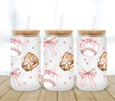 Baseball Bows UV DTF 16oz Libbey wrap