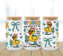 Ducks in a row UV DTF 16oz Libbey wrap