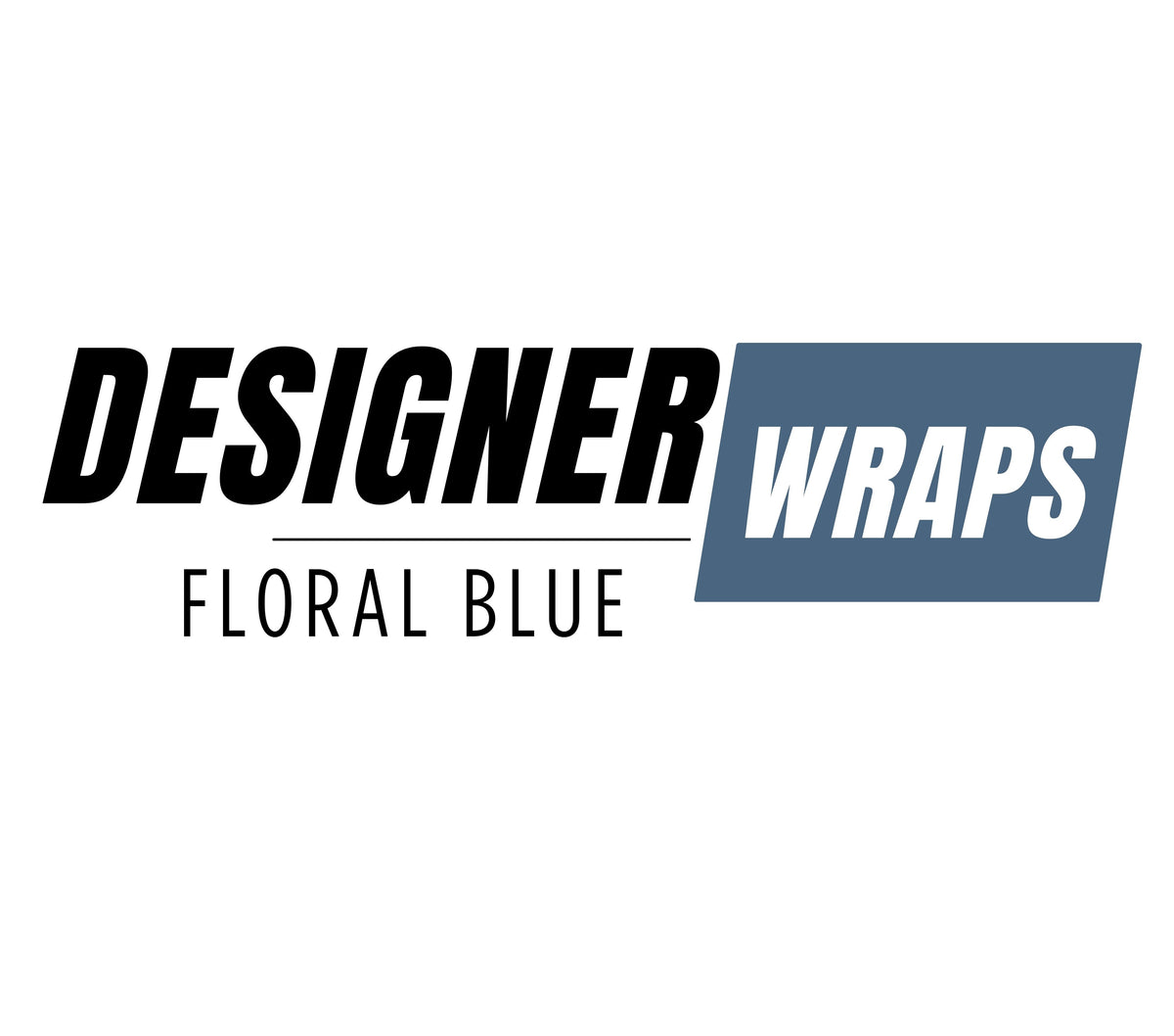 Designer  Floral Blue Vinyl tumbler wraps