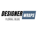 Designer  Floral Blue Vinyl tumbler wraps