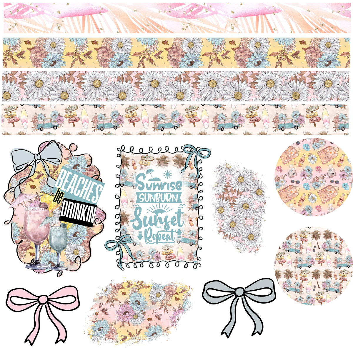 Life's a Beach  UV DTF Decal sheet