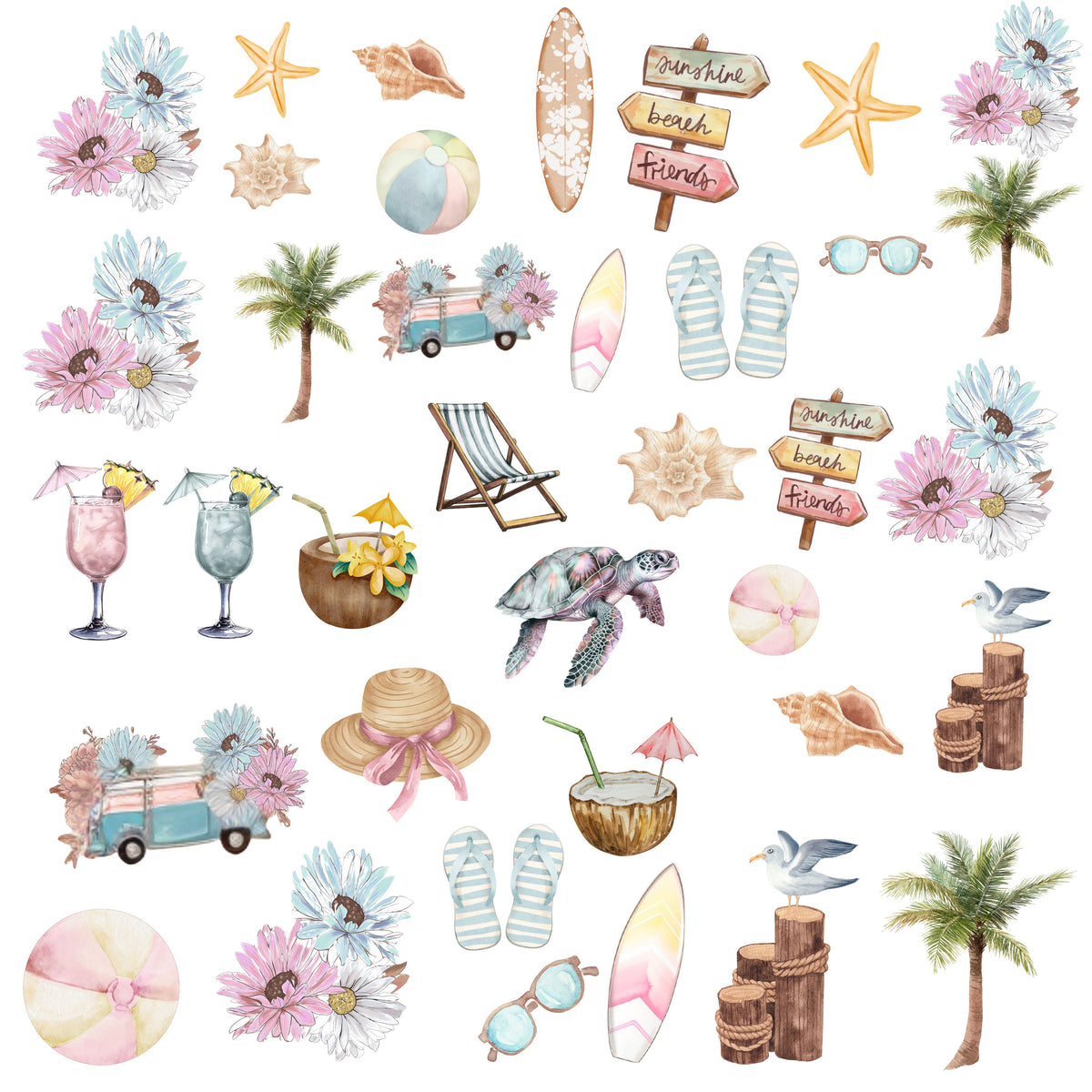 Life's a Beach #2  UV DTF Decal sheet