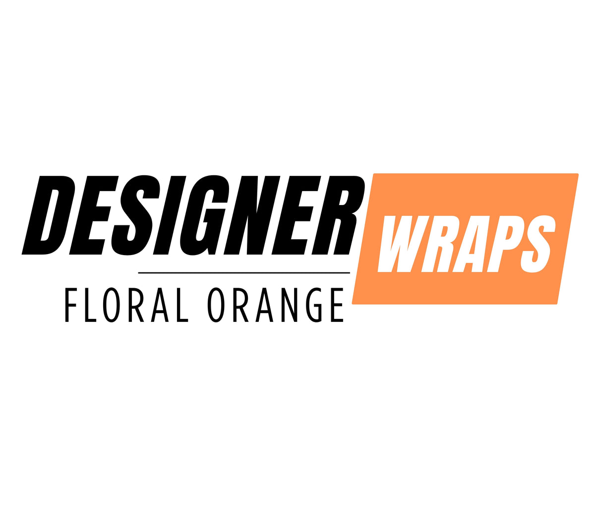 Designer  Floral Orange Vinyl tumbler wraps