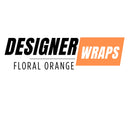 Designer  Floral Orange Vinyl tumbler wraps