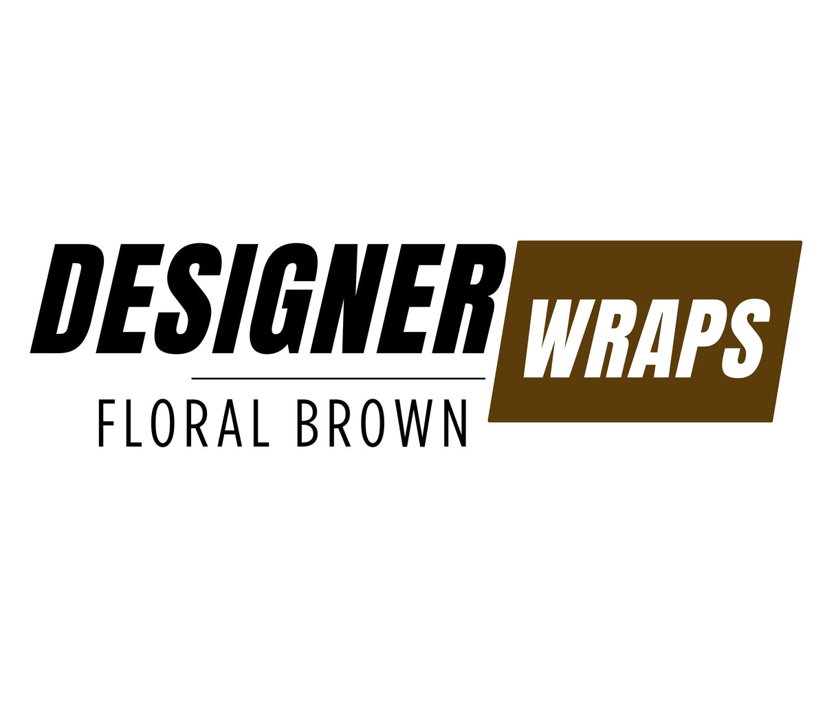 Designer  Floral Brown Vinyl tumbler wraps