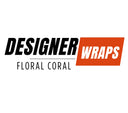 Designer  Floral Coral Vinyl tumbler wraps