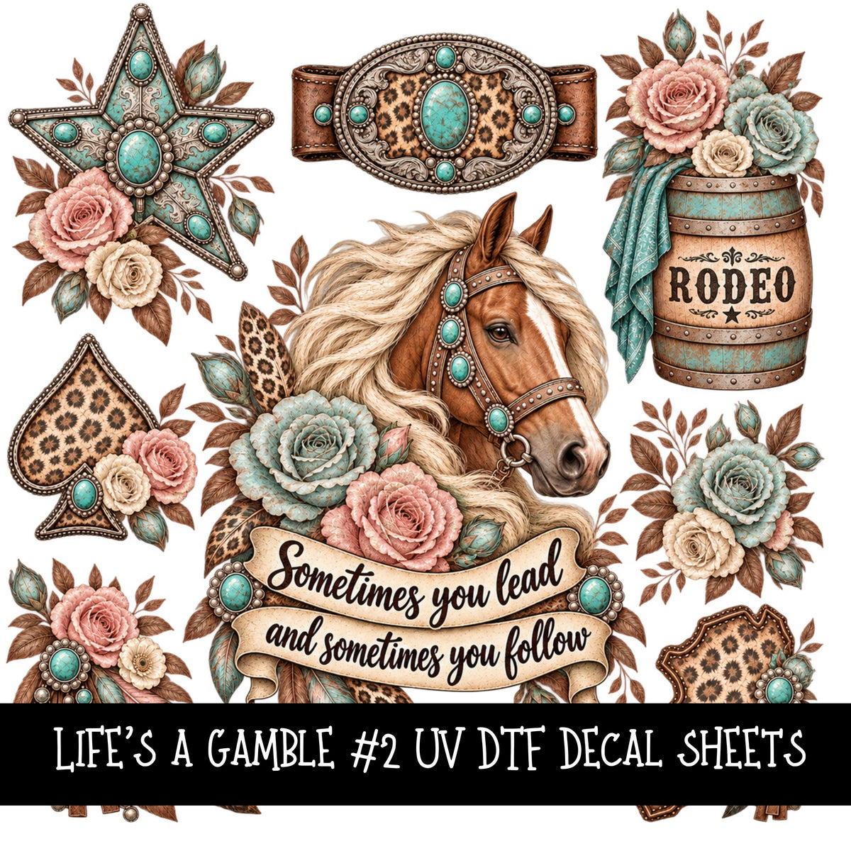 Life's a Gamble UV DTF Decal sheets 2 Designs available