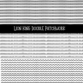 Lion King Doodle Patchwork Set