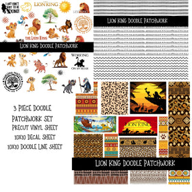 Lion King Doodle Patchwork Set
