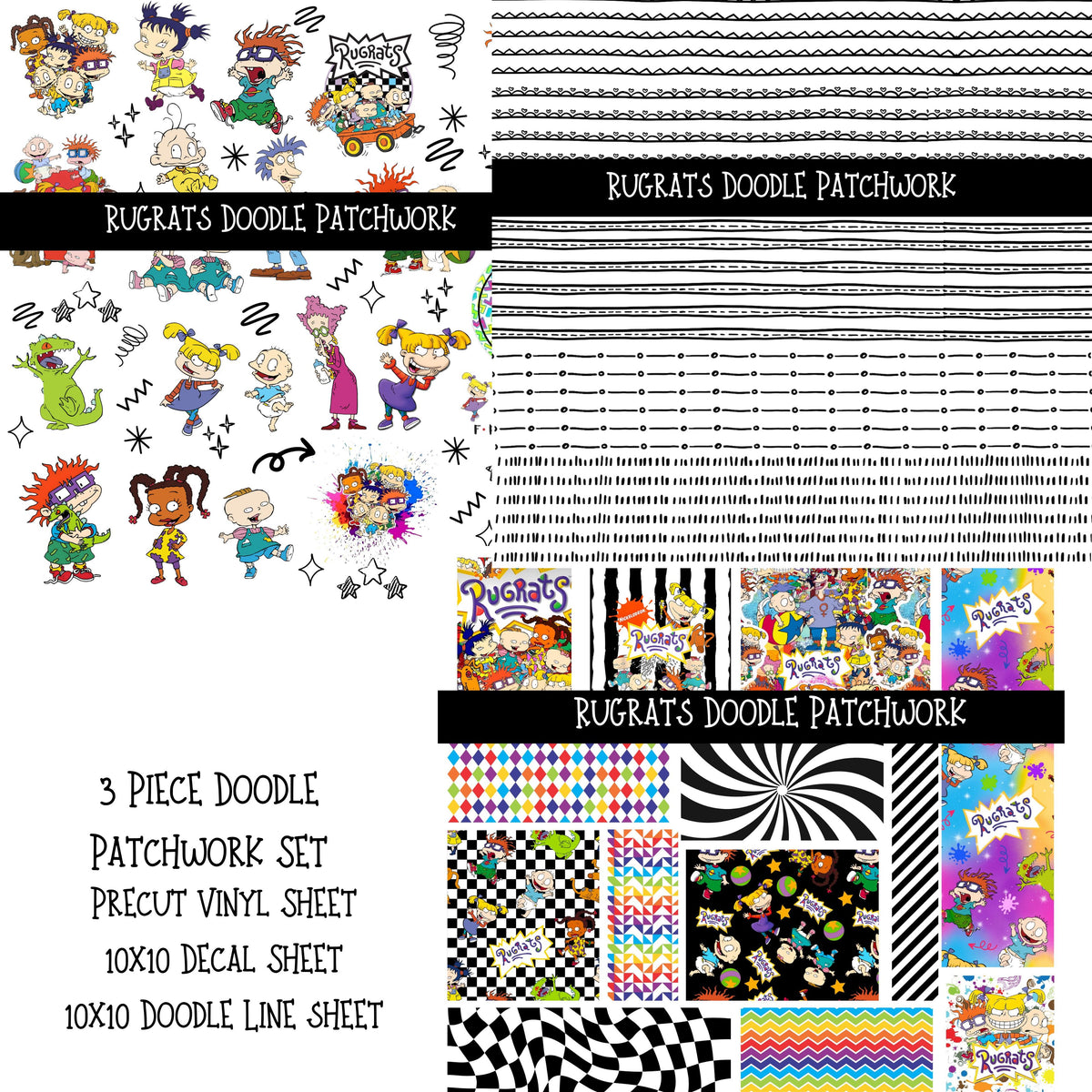 Rugrats Doodle Patchwork Set