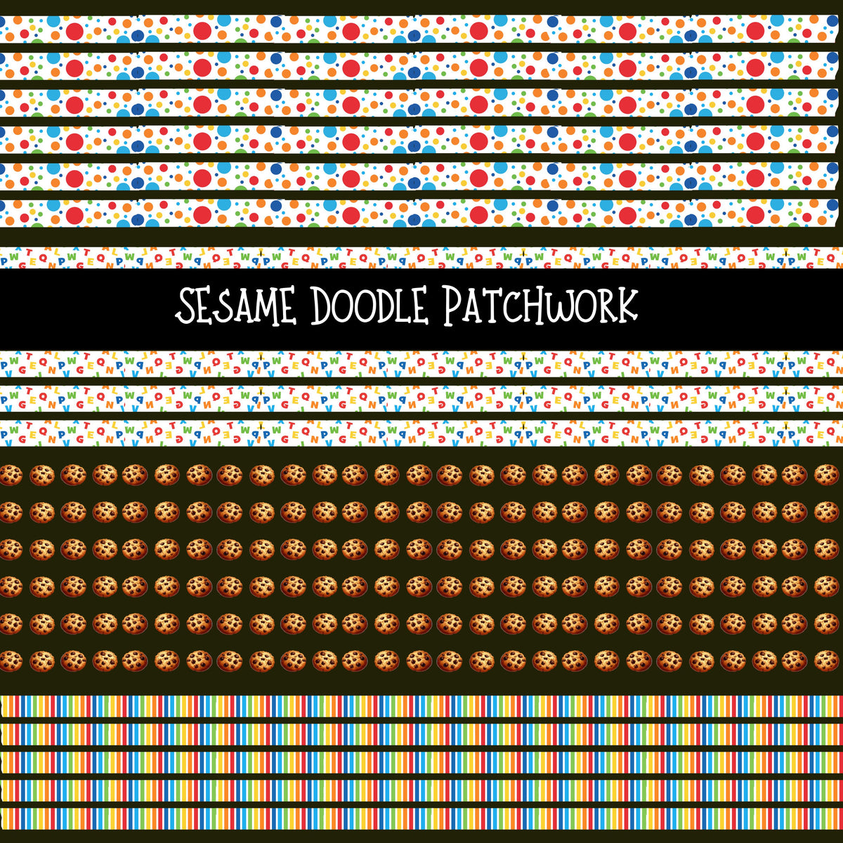 Sesame Doodle Patchwork Set