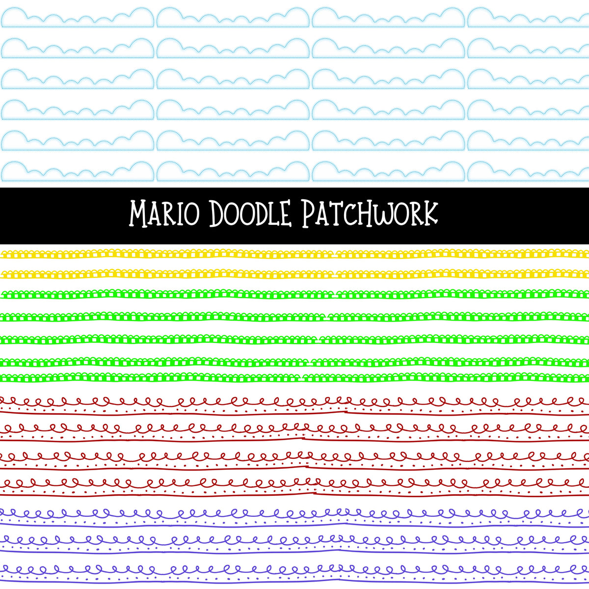 Mario Doodle Patchwork Set