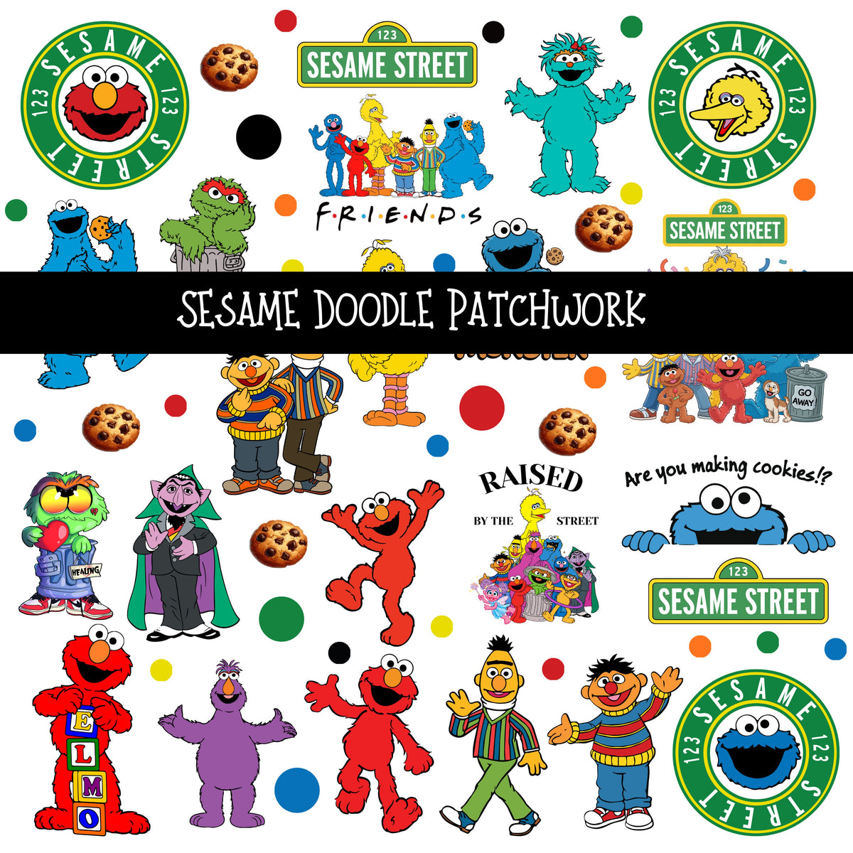 Sesame Doodle Patchwork Set