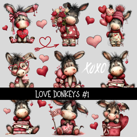 Love Donkeys - UV DTF Decal sheets