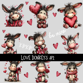 Love Donkeys - UV DTF Decal sheets