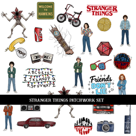 Stranger Things Doodle Patchwork Set