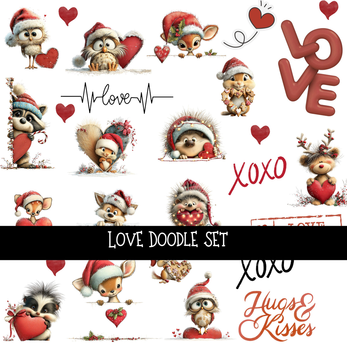 Love Doodle Patchwork Set