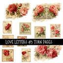 Love Letters Torn Pages UV DTF Decal sheets 5 designs available